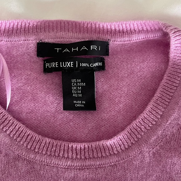 Tahari Light Purple Cashmere Sweater - Picture 3 of 5